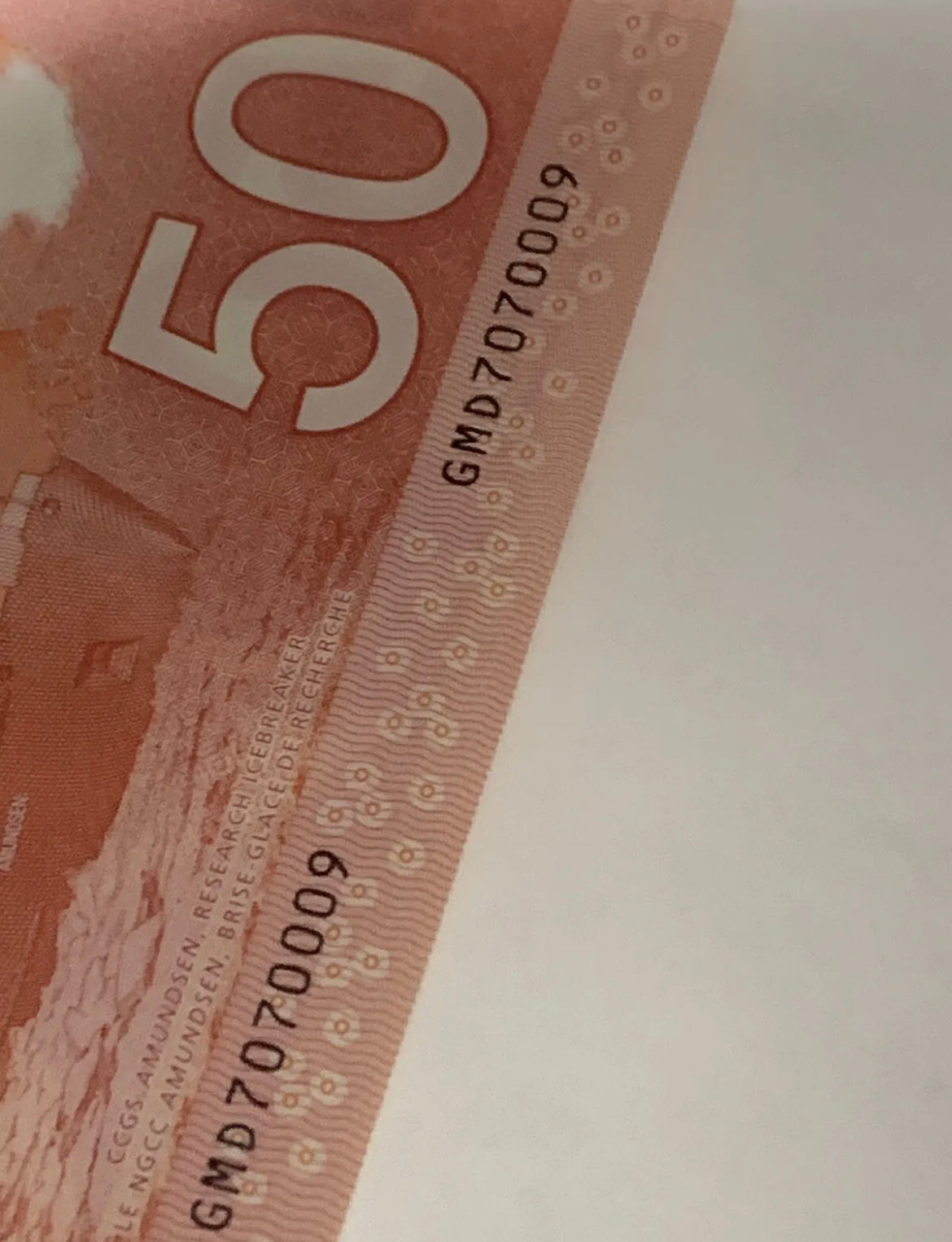 50 dollar bill 3 Digit Bar Code Canadian Serial 💎