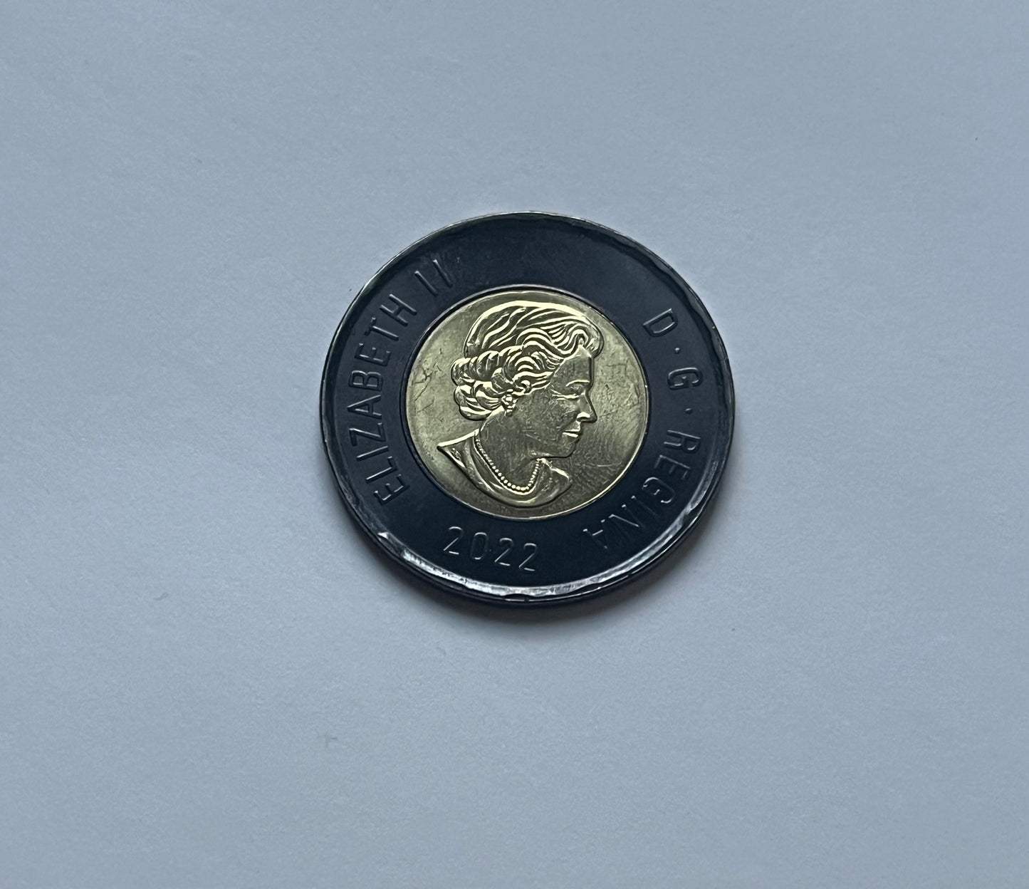 Canadian 2022 $2 Circulation Coin Features Black Outer Ring