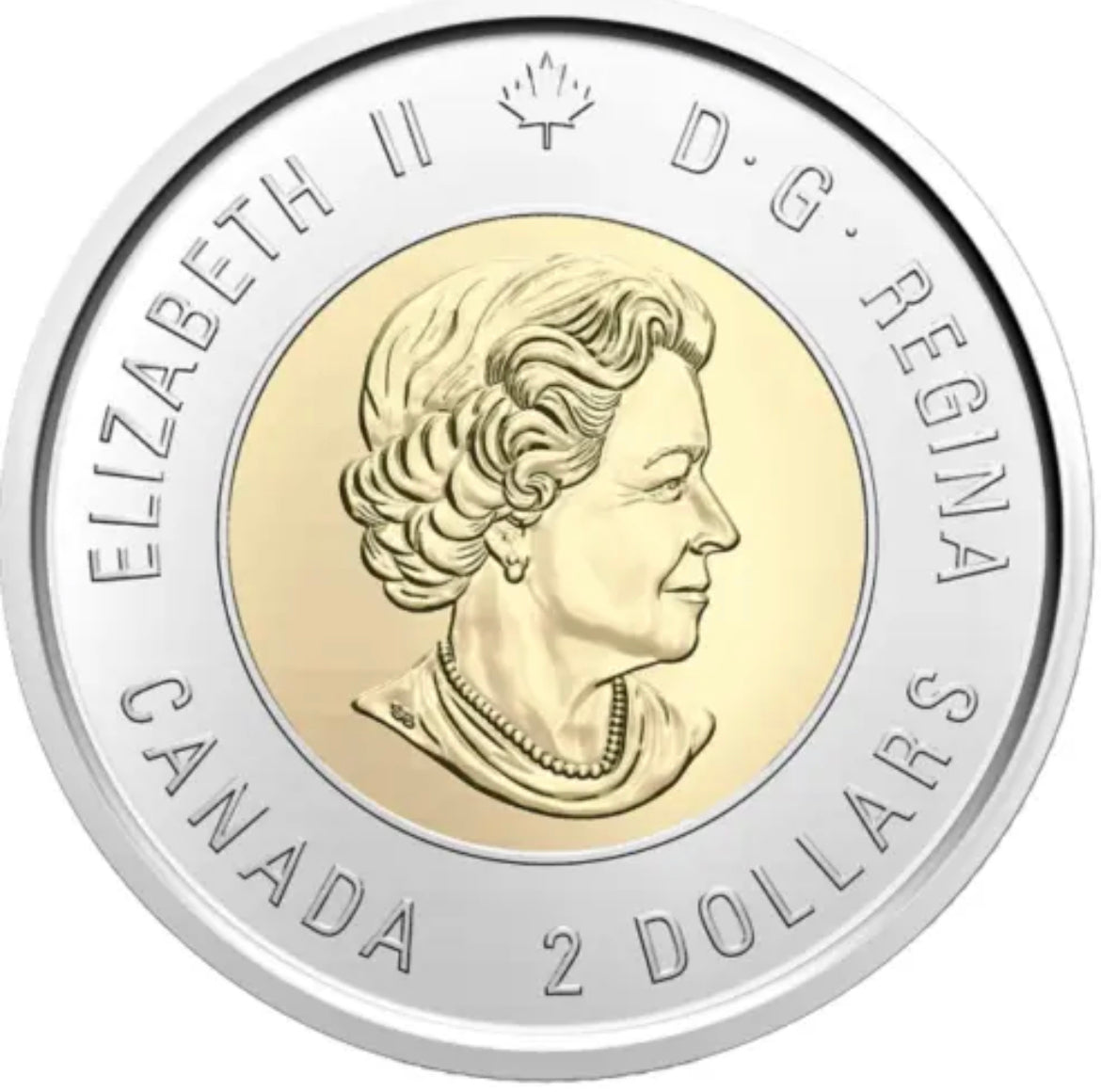 2020 Canada 75th anniversary of WWII ending $2 COLOURED Toonie